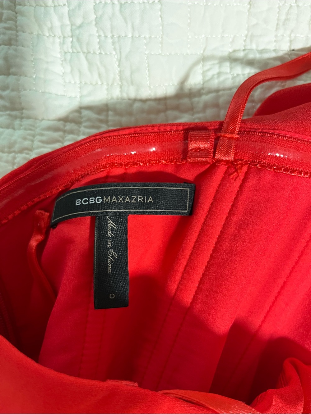 BCBGMaxAzria Red Ruffle Strap Mini Dress - Picture 7 of 7